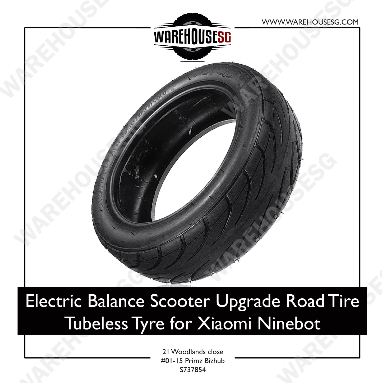 Electric Balance Scooter Upgrade Road Tire Tubeless Tyre for Ninebot 70/65-6.5