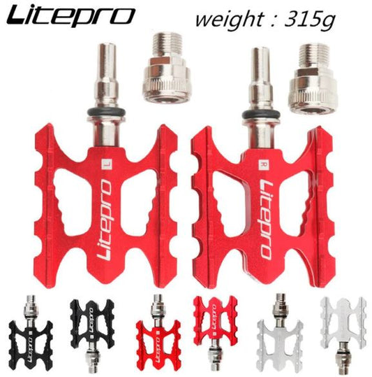 Litepro Folding Bike Quick Release Pedal Alloy Sealed Bearing Qr Pedals