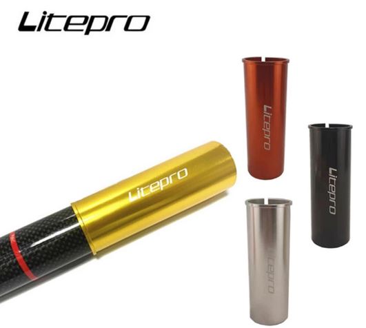 Litepro Folding Bicycle Aluminum Alloy Seat Tube Protective Sleeve Shim Bushing 33.9mm Seatpost Protector Cover