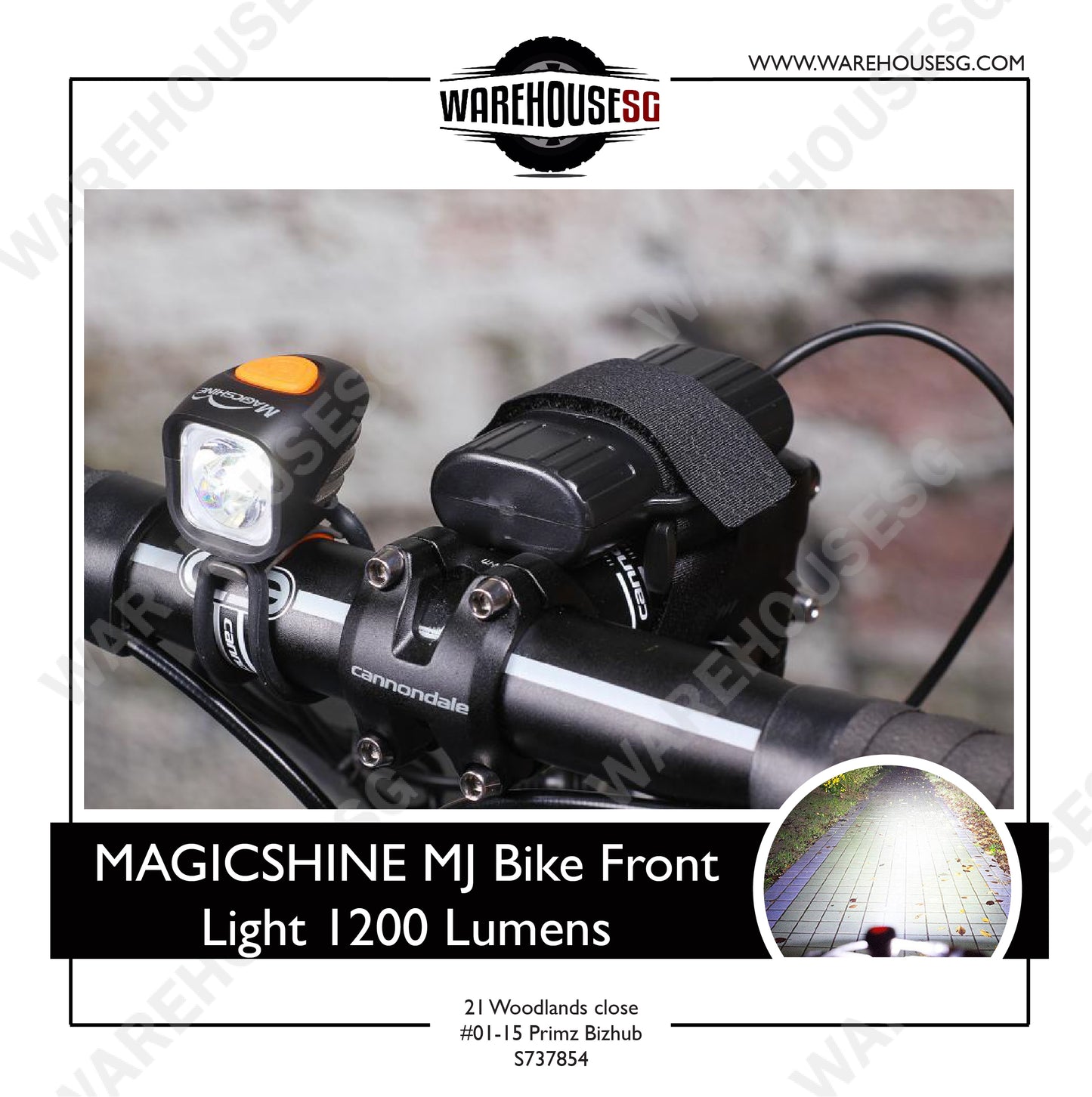 MAGICSHINE MJ Bike Front Light 1200 Lumens