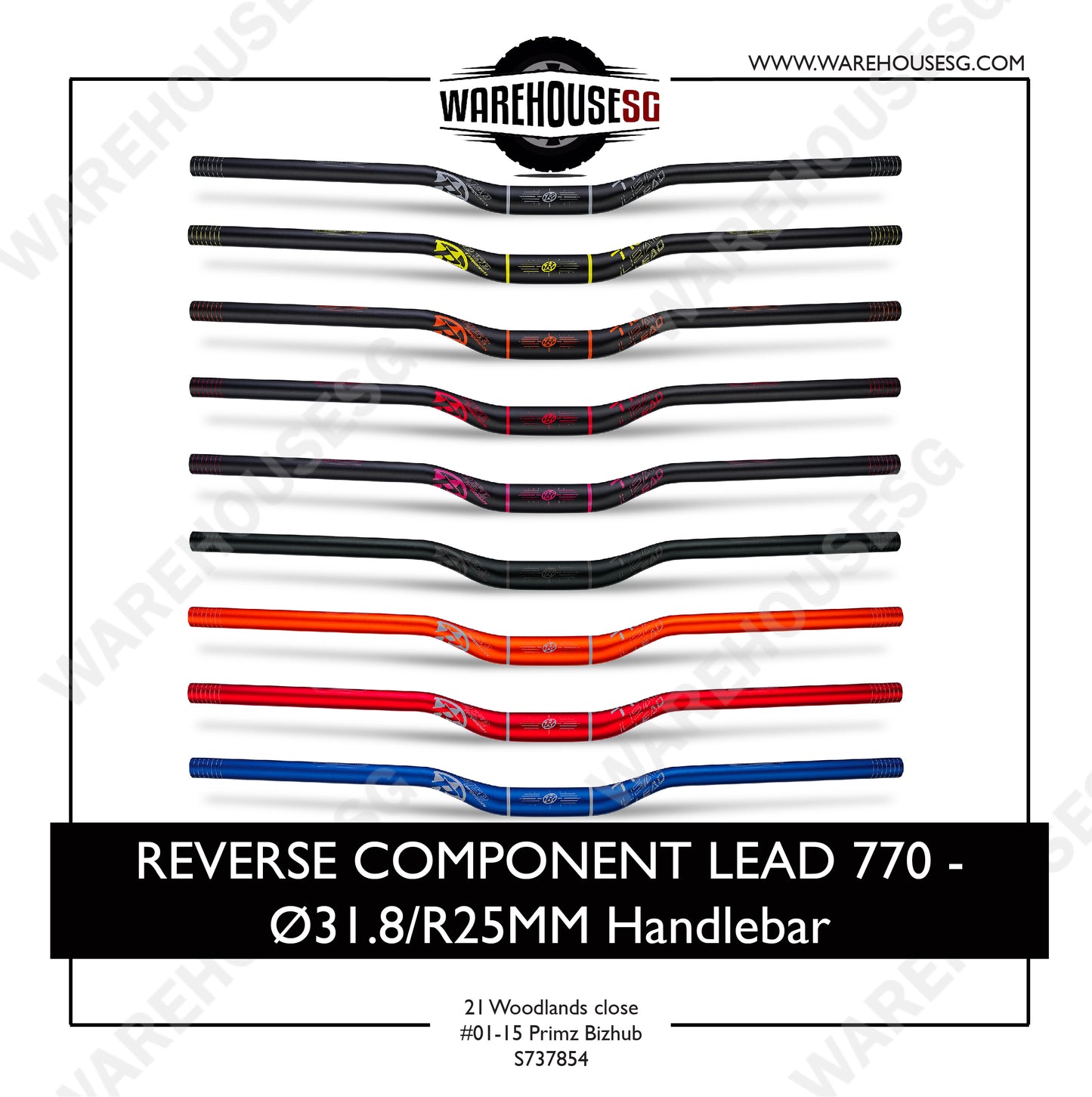 REVERSE COMPONENT LEAD 770 - Ø31.8/R25MM Handlebar