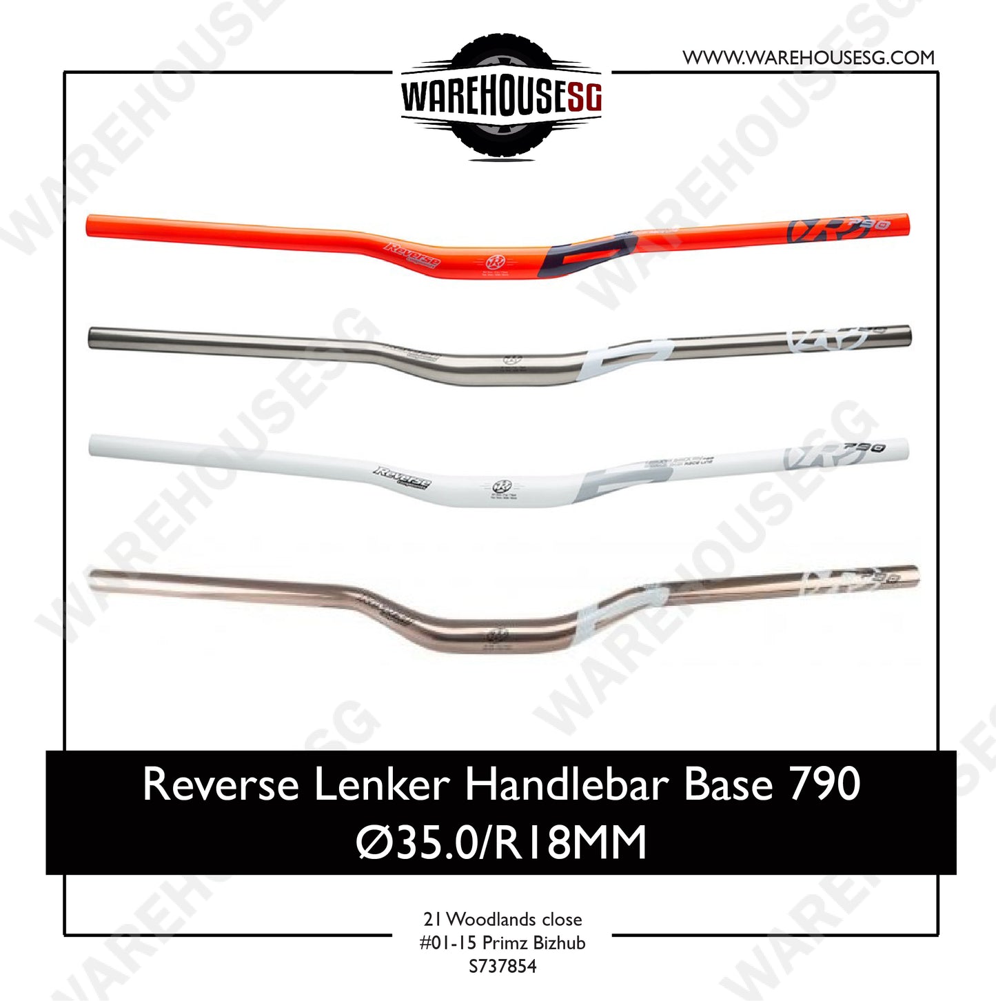 Reverse Lenker Handlebar Base 790 Ø35.0/R18MM