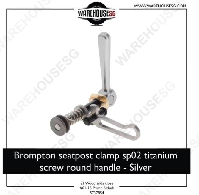 brompton seatpost clamp sp02 titanium screw round handle