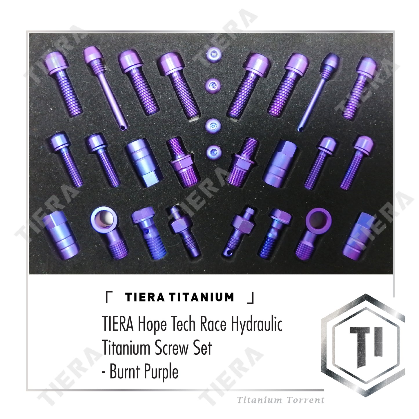 TIERA Hope Tech Race Hydraulic Titanium Screw Set