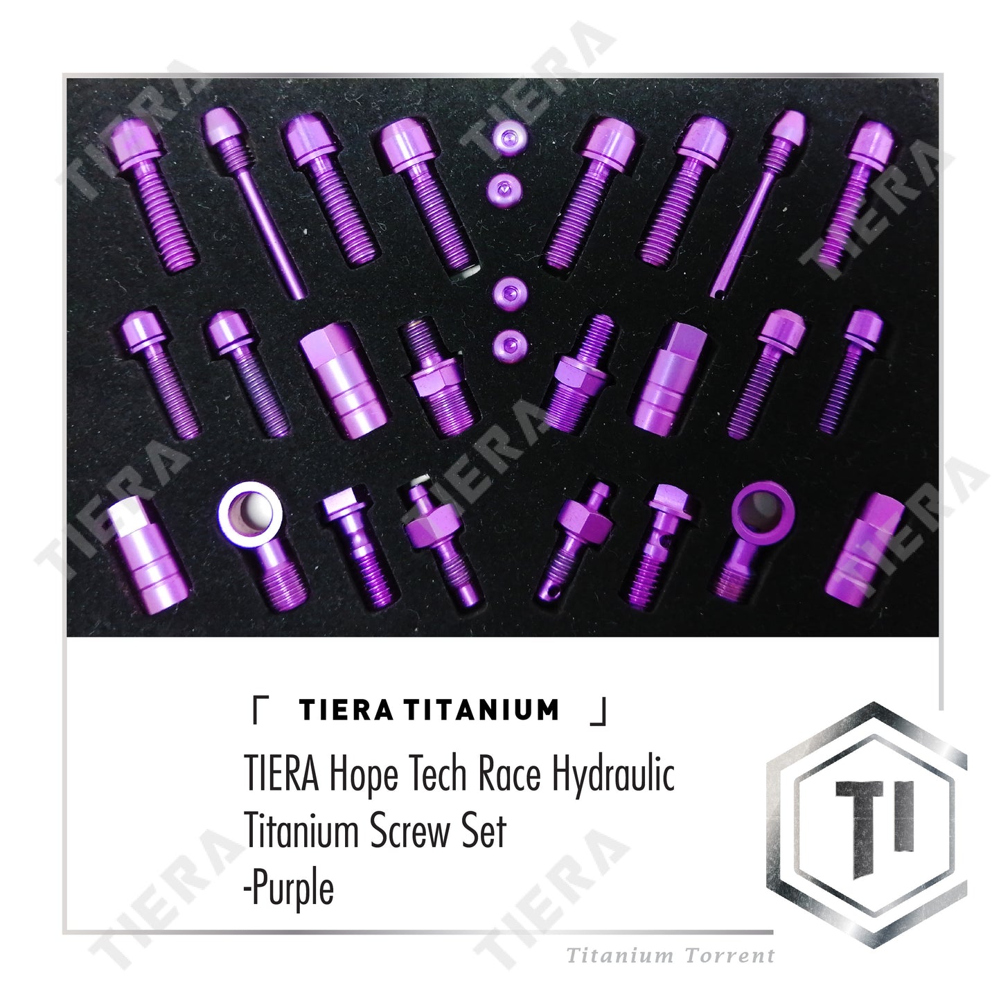 TIERA Hope Tech Race Hydraulic Titanium Screw Set
