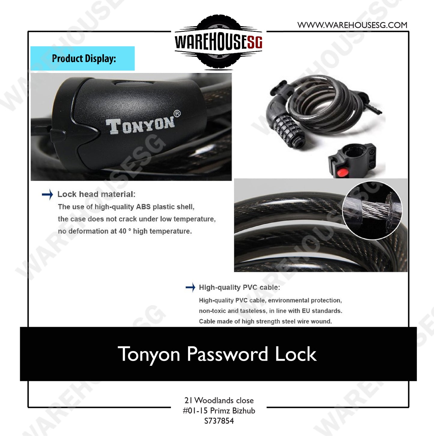 Tonyon Colourful Password Lock