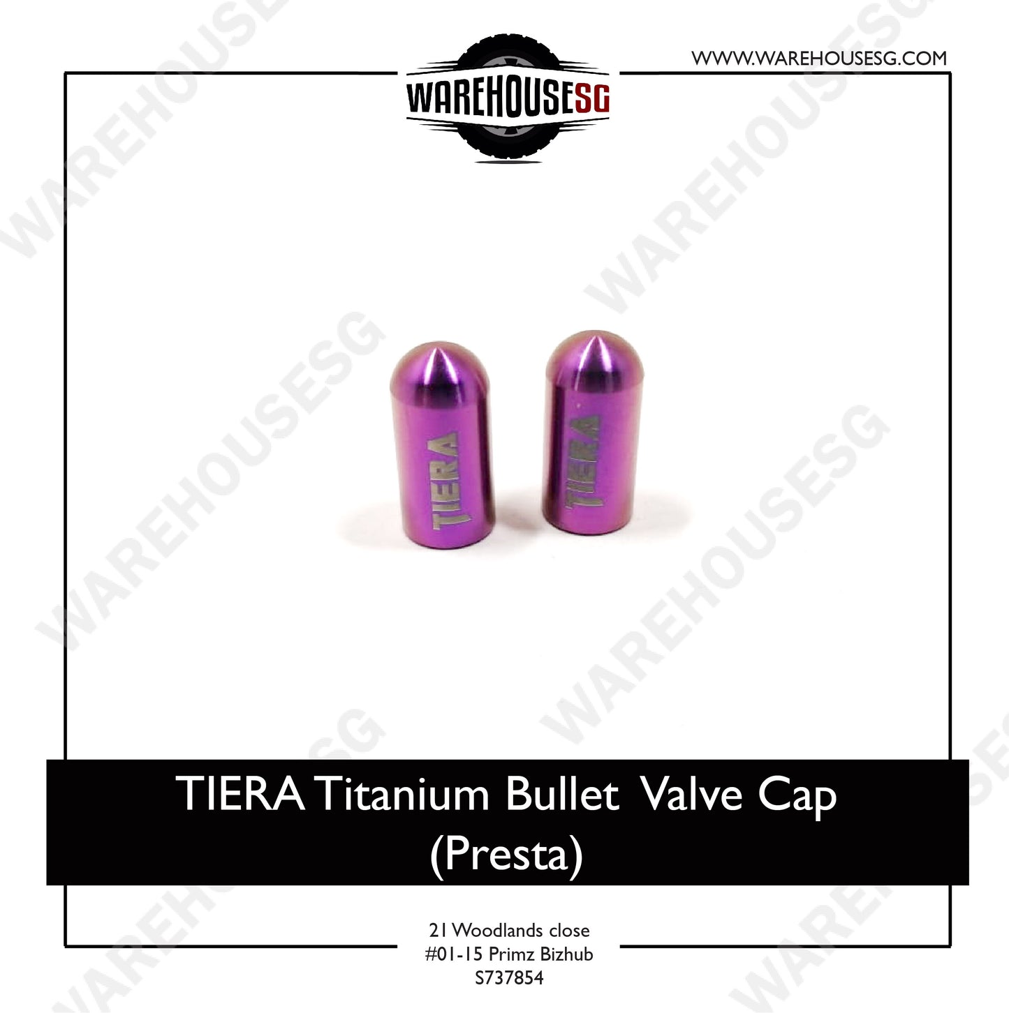 TIERA Titanium Bullet Valve Cap (Presta)