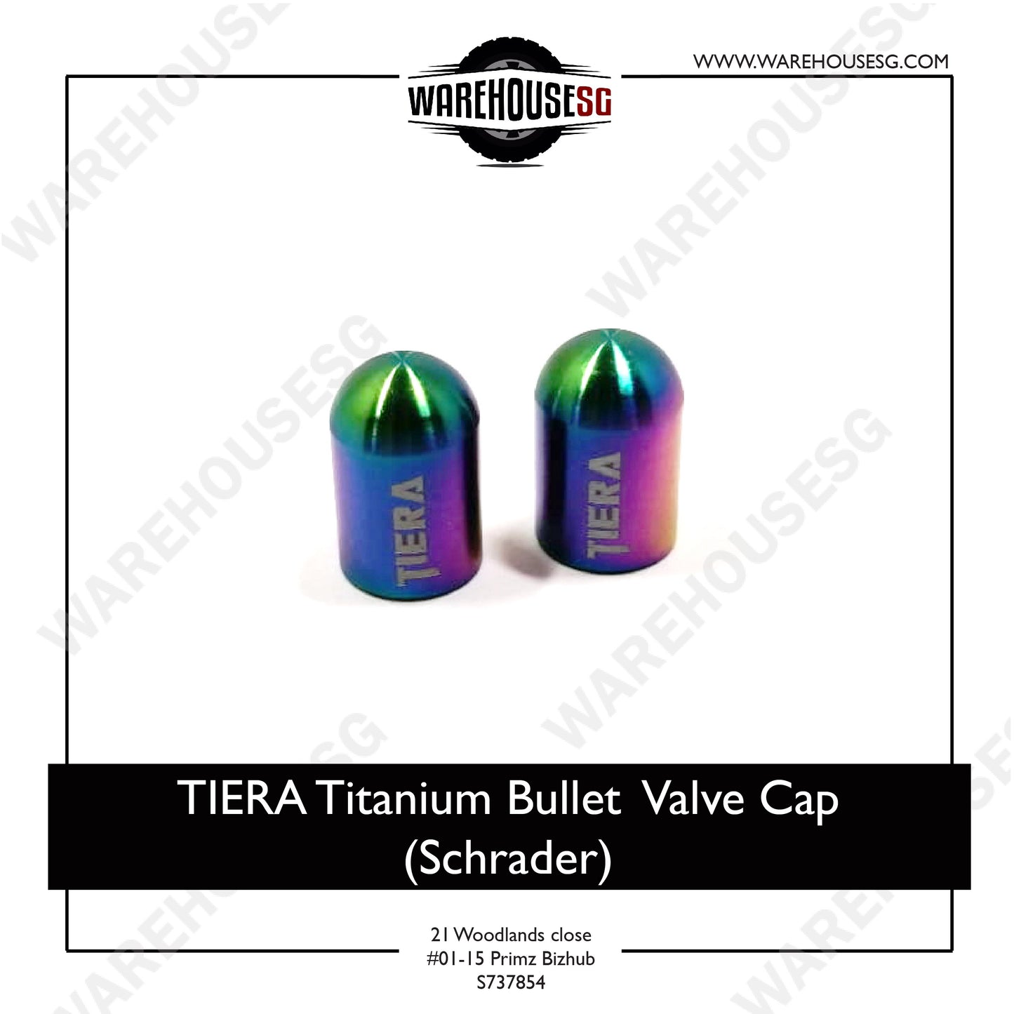 TIERA Titanium Bullet Valve Cap (Schrader)