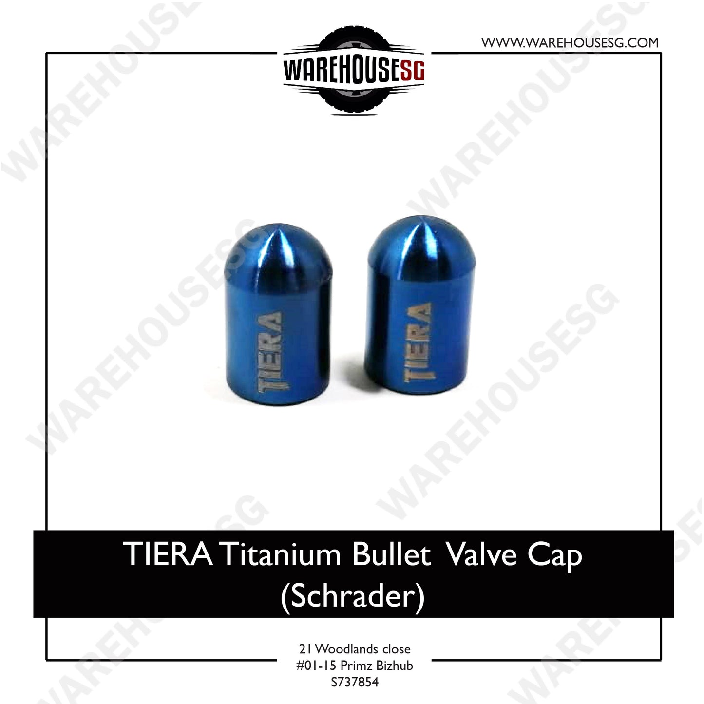 TIERA Titanium Bullet Valve Cap (Schrader)