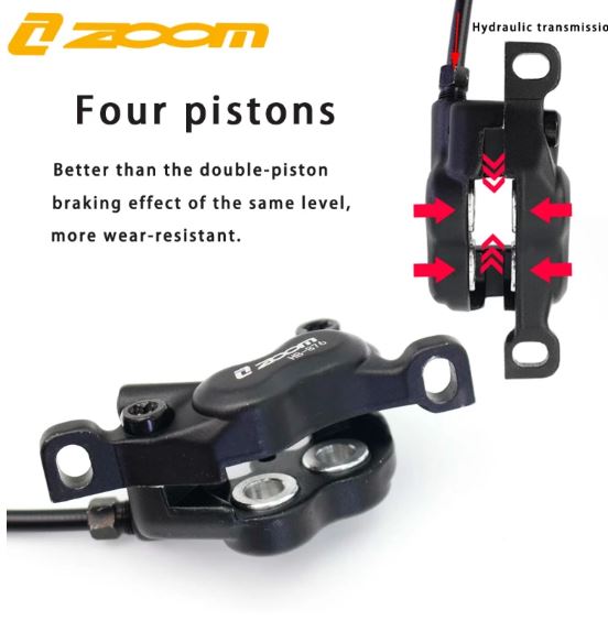 ZOOM 4-piston Disc Hydraulic Brake Electric Scooter