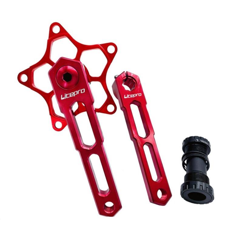 Litepro Folding Bicycle Integrated 5 Claws Hollow Crank 130BCD