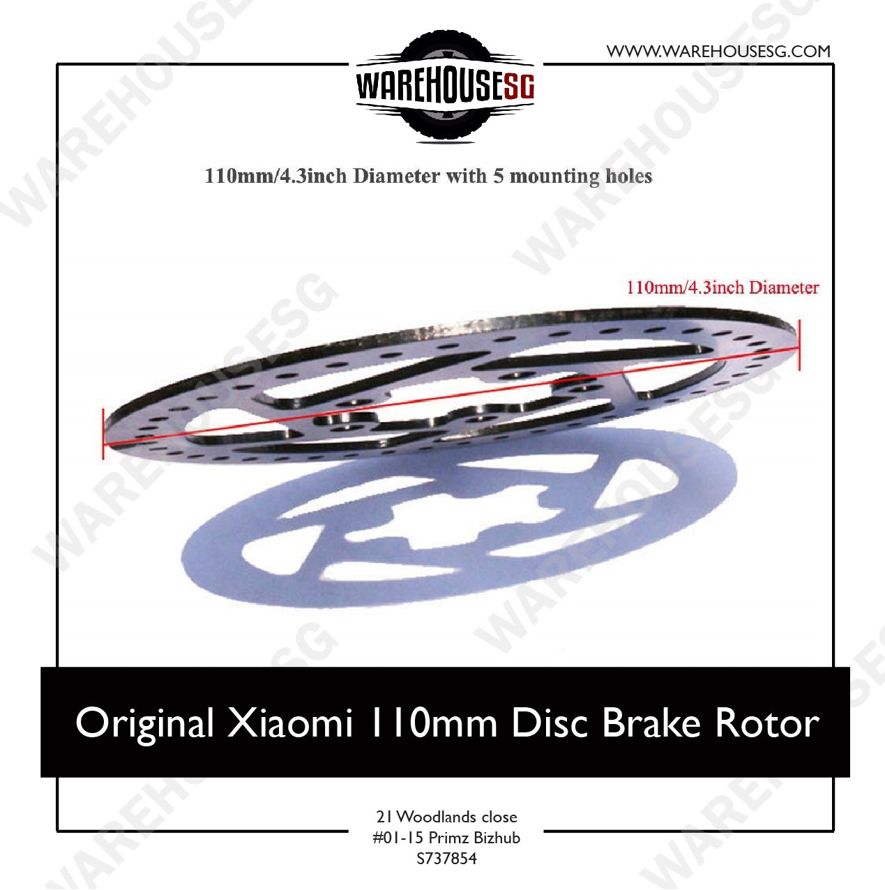Original Xiaomi 110mm Disc Brake Rotor