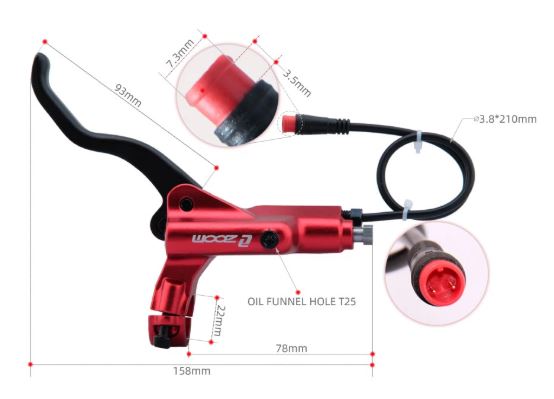 ZOOM 4-piston Disc Hydraulic Brake Electric Scooter