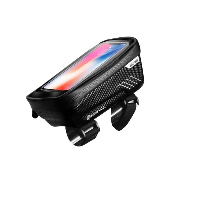 WILDMAN Bicycle Waterproof Touch Screen Phone Case Smartphone Touchscreen Bag - Black