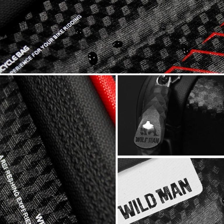 WILDMAN Bicycle Waterproof Touch Screen Phone Case Smartphone Touchscreen Bag - Black